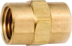 ANDERSON METALS - 3/4-14 Female Thread, Lead Free Brass Industrial Pipe Coupling - FNPT, 1,000 psi - Apex Tool & Supply