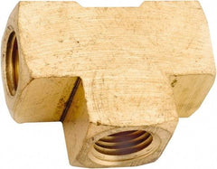 ANDERSON METALS - 3/8-18 Female Thread, Lead Free Brass Industrial Pipe Female Tee - FNPT, 1,000 psi - Apex Tool & Supply