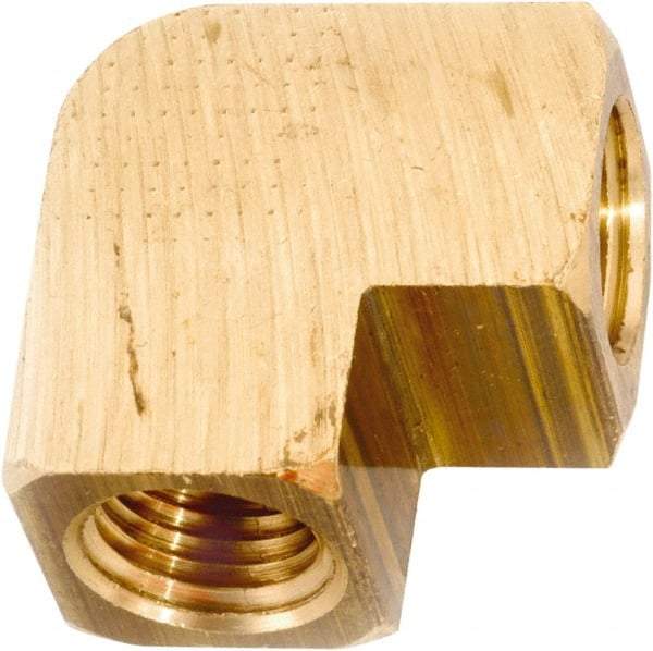 ANDERSON METALS - 1/2-14 Female Thread, Lead Free Brass Industrial Pipe 90° Female Elbow - FNPT, 1,000 psi - Apex Tool & Supply
