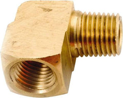ANDERSON METALS - 3/8-18 Male Thread x 3/8-18 Female Thread, Lead Free Brass Industrial Pipe 90° Long Street Elbow - MNPT x FNPT, 1,000 psi - Apex Tool & Supply
