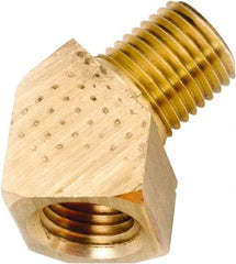 ANDERSON METALS - 1/8-27 Male Thread x 1/8-27 Female Thread, Lead Free Brass Industrial Pipe 45° Street Elbow - MNPT x FNPT, 1,000 psi - Apex Tool & Supply