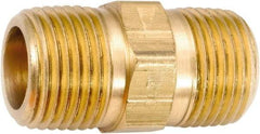 ANDERSON METALS - 1-11 Male Thread, Lead Free Brass Industrial Pipe Hex Nipple - MNPT, 1,000 psi - Apex Tool & Supply