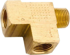 ANDERSON METALS - 1/2-14 Male Thread x 1/2-14 Female Thread, Lead Free Brass Industrial Pipe Street Tee - MNPT x FNPT, 1,000 psi - Apex Tool & Supply