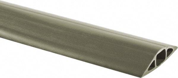 Hubbell Wiring Device-Kellems - 1 Channel, 10 Ft Long, 7.9mm Max Compatible Cable Diam, Gray PVC On Floor Cable Cover - 2-3/4" Overall Width x 13.5mm Overall Height, 15.2mm Channel Width x 7.9mm Channel Height - Apex Tool & Supply