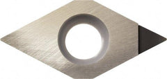 Kyocera - DCMT21.50.2 Grade KPD001 Polycrystalline Diamond (PCD) Turning Insert - Uncoated, 55° Diamond, 1/4" Inscr Circle, 3/32" Thick, 0.004" Corner Radius - Apex Tool & Supply