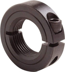 Climax Metal Products - 1-1/8 -7 Thread, Steel, One Piece Threaded Shaft Collar - 1-7/8" Outside Diam, 1/2" Wide - Apex Tool & Supply