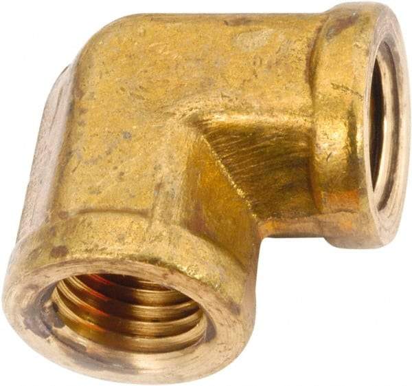 ANDERSON METALS - Class NSF, 1/4" Internal Pipe, Lead Free Brass 90° Elbow - NPT - Apex Tool & Supply