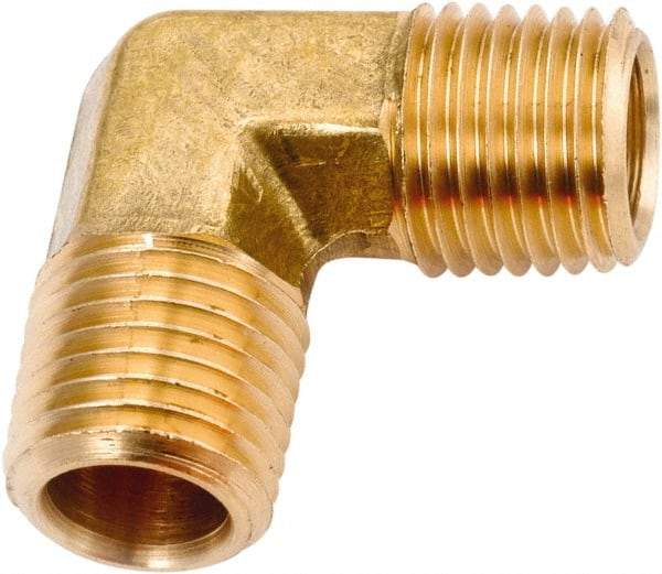 ANDERSON METALS - Class NSF, 3/8" Internal Pipe, Lead Free Brass 90° Elbow - NPT - Apex Tool & Supply