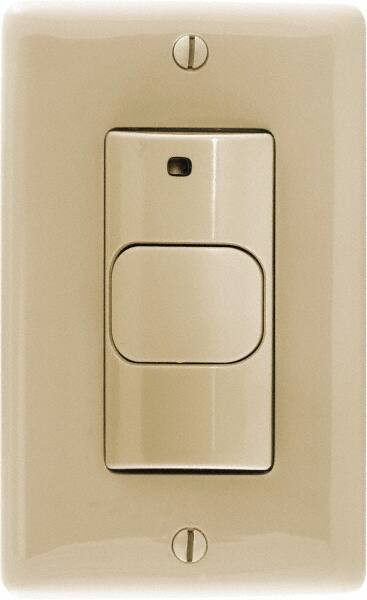 Hubbell Wiring Device-Kellems - 400 Square Ft. Coverage, Infrared Motion Sensor Wall Switch - 800 at 120 V Incandescent, 1,000 at 120 V and 1,800 at 277 V Fluorescent, 120 to 277 VAC, Ivory - Apex Tool & Supply