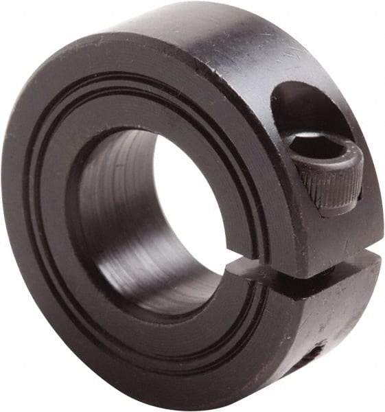 Climax Metal Products - 34mm Bore, Steel, One Piece Clamp Collar - 2-1/4" Outside Diam - Apex Tool & Supply