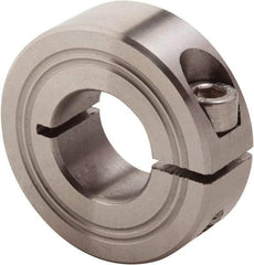 Climax Metal Products - 9mm Bore, Stainless Steel, One Piece Clamp Collar - 1" Outside Diam - Apex Tool & Supply