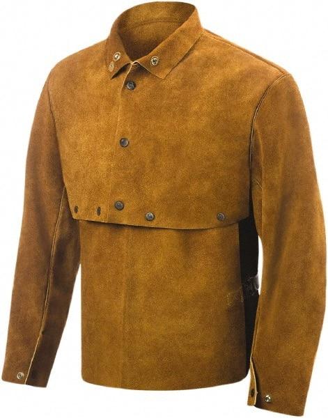 Steiner - Size XL, 19" Long, Cape Sleeves & Bib - Leather, Brown - Apex Tool & Supply
