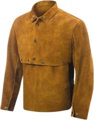 Steiner - Size 3XL, 14" Long, Cape Sleeves & Bib - Leather, Brown - Apex Tool & Supply