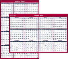 AT-A-GLANCE - 1 Sheet, 32 x 48", Erasable Wall Planner - Blue & Red - Apex Tool & Supply