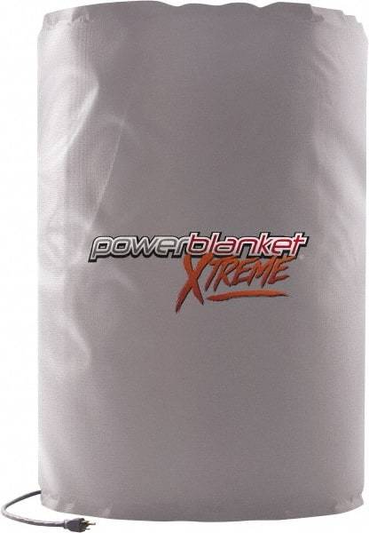 Powerblanket - 22-1/2" Wide, 55 Gallon Wrap-Around Drum Heater - 120 Volt, 400 Watts to 800 Watts, 0.5 Amps, 0°F to 100°F Thermostat Rating - Apex Tool & Supply