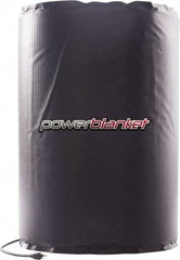 Powerblanket - 22-1/2" Wide, 55 Gallon Wrap-Around Drum Heater - 120 Volt, 400 Watts to 800 Watts, 0.5 Amps, 0°F to 120°F Thermostat Rating - Apex Tool & Supply