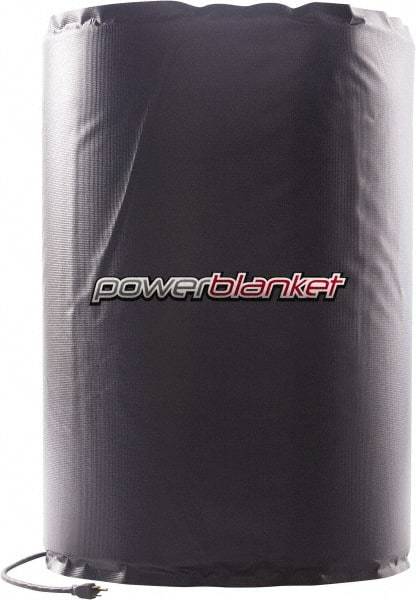 Powerblanket - 22-1/2" Wide, 55 Gallon Wrap-Around Drum Heater - 120 Volt, 400 Watts to 800 Watts, 0.5 Amps, 0°F to 100°F Thermostat Rating - Apex Tool & Supply