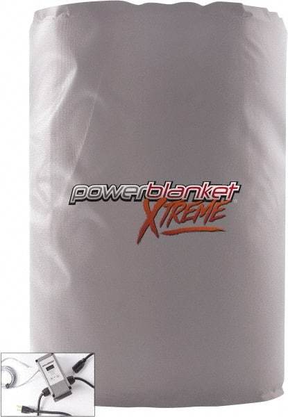 Powerblanket - 22-1/2" Wide, 55 Gallon Wrap-Around Drum Heater - 120 Volt, 6.67 Amps, 0°F to 145°F Thermostat Rating - Apex Tool & Supply
