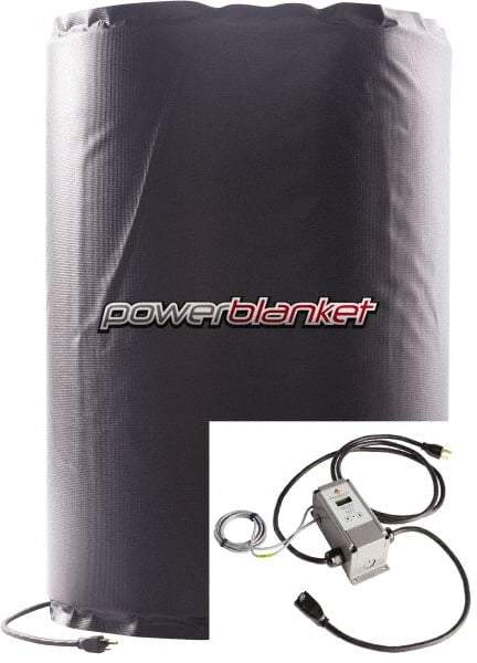 Powerblanket - 14" Wide, 55 Gallon Wrap-Around Drum Heater - 120 Volt, 6.67 Amps, 0°F to 145°F Thermostat Rating - Apex Tool & Supply