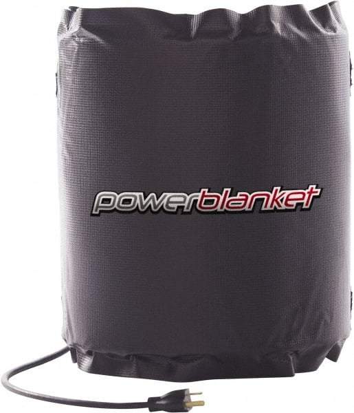 Powerblanket - 12" Wide, 5 Gallon Wrap-Around Drum Heater - 120 Volt, 60 Watts to 120 Watts, 0.5 Amps, 0°F to 100°F Thermostat Rating - Apex Tool & Supply