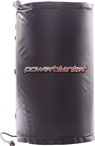 Powerblanket - 14" Wide, 15 Gallon Wrap-Around Drum Heater - 120 Volt, 160 Watts to 320 Watts, 0.5 Amps, 0°F to 100°F Thermostat Rating - Apex Tool & Supply