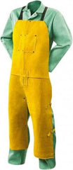 Steiner - 24 x 48" General Purpose Split Leg Apron - Leather, Yellow, 1 Pocket, Strap Closure - Apex Tool & Supply