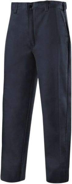 Steiner - Cotton Flame Resistant/Retardant Pants - Zipper Closure, 4 Pockets, 48" Waist, 34" Inseam, Navy, ASTM D6413-10 - Apex Tool & Supply