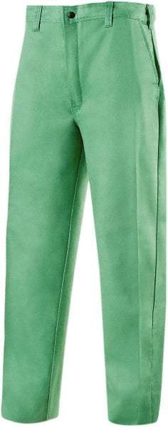 Steiner - Cotton Flame Resistant/Retardant Pants - Zipper Closure, 4 Pockets, 32" Waist, 30" Inseam, Green, ASTM D6413-10 - Apex Tool & Supply