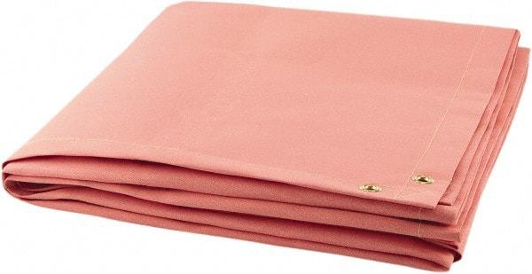 Steiner - 6' High x 6' Wide x 0.016" Thick Acrylic Coated Fiberglass Welding Blanket - Salmon, Grommet - Apex Tool & Supply