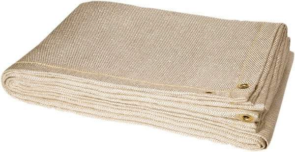 Steiner - 6' High x 6' Wide x 0.05" Thick Fiberglass Welding Blanket - Tan, Grommet - Apex Tool & Supply
