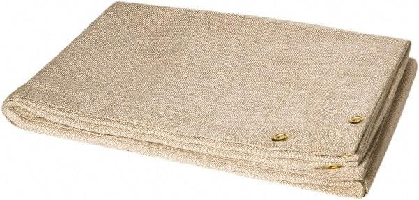 Steiner - 8' High x 8' Wide x 0.035" Thick Fiberglass Welding Blanket - Tan, Grommet - Apex Tool & Supply