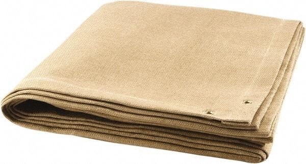 Steiner - 8' High x 6' Wide x 0.08" Thick Coated Fiberglass Welding Blanket - Tan, Grommet - Apex Tool & Supply