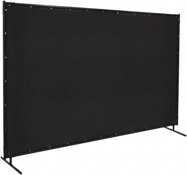 Steiner - 6' Wide x 10' High, Vinyl Laminated Polyester Portable Welding Screen - Black - Apex Tool & Supply