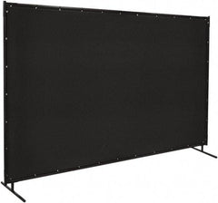 Steiner - 6' Wide x 10' High, Vinyl Laminated Polyester Portable Welding Screen - Black - Apex Tool & Supply