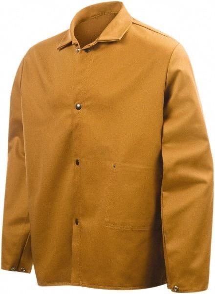 Steiner - Size L Flame Resistant/Retardant Jacket - Brown, Cotton, Snaps Closure - Apex Tool & Supply