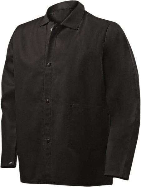Steiner - Size 3XL Flame Resistant/Retardant Jacket - Black, Cotton, Snaps Closure - Apex Tool & Supply