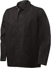 Steiner - Size 3XL Flame Resistant/Retardant Jacket - Black, Cotton, Snaps Closure - Apex Tool & Supply