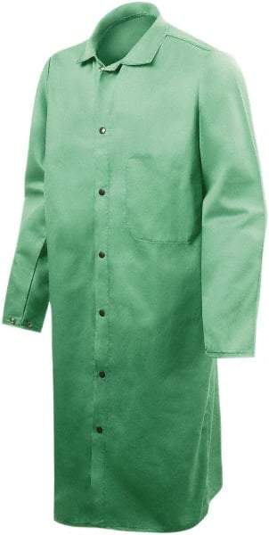 Steiner - Size 3XL Flame Resistant/Retardant Coat - Green, Cotton, Snaps Closure - Apex Tool & Supply
