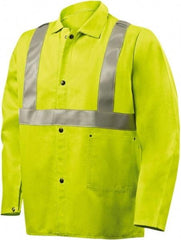 Steiner - Size 3XL Flame Resistant/Retardant Jacket - Lime, Cotton, Snaps Closure - Apex Tool & Supply