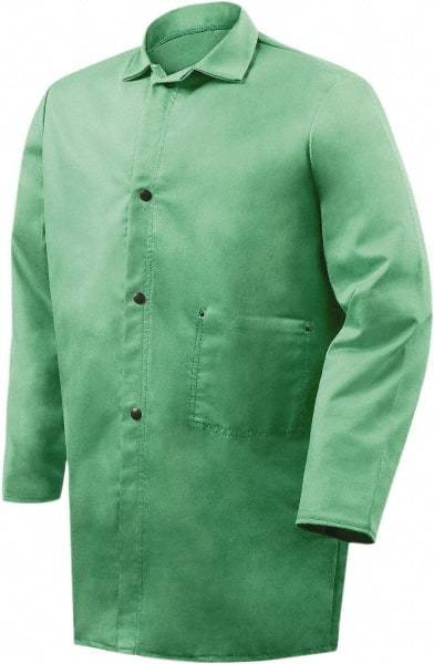 Steiner - Size 5XL Flame Resistant/Retardant Jacket - Green, Cotton, Snaps Closure - Apex Tool & Supply