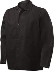 Steiner - Size 5XL Flame Resistant/Retardant Jacket - Black, Cotton & Nylon, Snaps Closure - Apex Tool & Supply