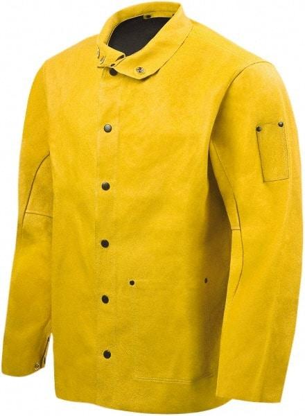 Steiner - Size 2XL Welding Jacket - Tan, Pig Skin, Snaps Closure - Apex Tool & Supply
