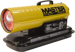 Master - 45,000 BTU Rating, Multi-Fuel Forced Air Heater - 1,125 Sq Ft Max Heating Area, 5 Gal Capacity, Fuel with Kerosene, Diesel & Fuel Oil - Apex Tool & Supply