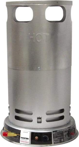 Master - 70,000 to 200,000 BTU, Portable Propane Heater - 100 Lb Fuel Capacity, 16" Long x 16" Wide x 26" High - Apex Tool & Supply