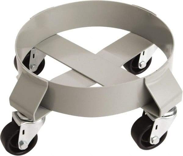 E.R. Wagner - 700 Lb Load Capacity, 5 to 16 Gal Pail Dolly - 12-1/2" Wide x 6" High, 4 Steel Wheels - Apex Tool & Supply