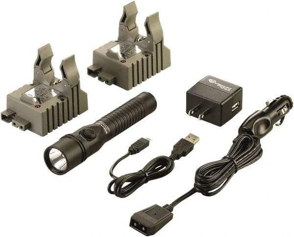 Streamlight - White LED Bulb, 375 Lumens, Industrial/Tactical Flashlight - Black Aluminum Body, 1 3.75V Lithium-Ion Battery Included - Apex Tool & Supply