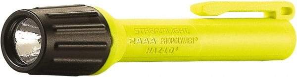 Streamlight - White LED Bulb, 60 Lumens, Industrial/Tactical Flashlight - Yellow Plastic Body, 2 AAA Alkaline Batteries Included - Apex Tool & Supply