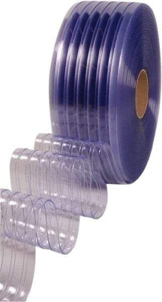 Clearway Door - Clear Standard Bulk Strip Roll Dock Curtain Strips - 8" Wide x 300' Long x 0.08" Thick - Apex Tool & Supply