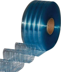Clearway Door - Clear Ribbed Bulk Strip Roll Dock Curtain Strips - 8" Wide x 150' Long x 0.072" Thick - Apex Tool & Supply