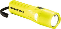 Pelican Products, Inc. - White LED Bulb, 280 Lumens, Industrial/Tactical Flashlight - Yellow Polycarbonate Body, 3 AA Alkaline Batteries Not Included - Apex Tool & Supply
